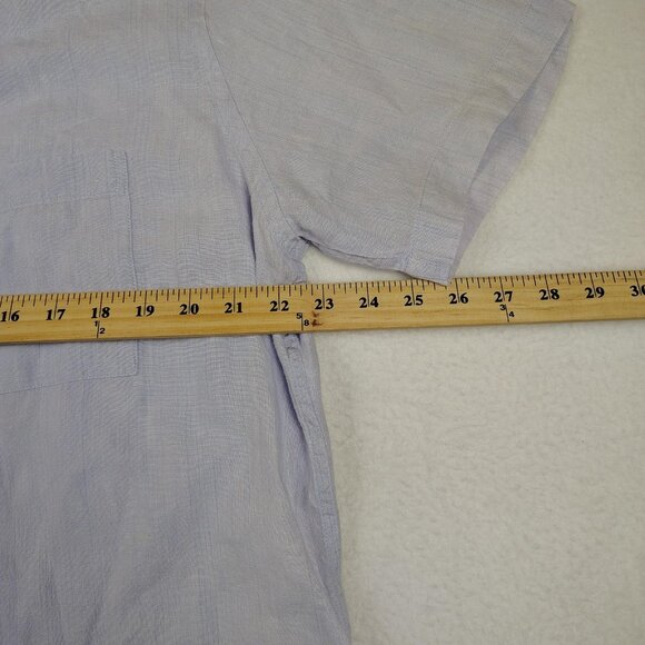 Banana Republic  Linen Shirt Mens Large Light Blue - Picture 7 of 8
